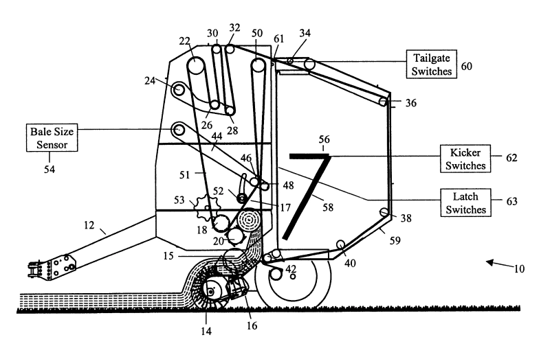 Schematic diagram of 9YG-1.25A Round Baler