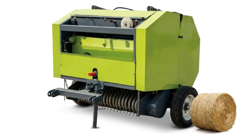 Round baler hydraulic system showing density control and adjustment mechanisms