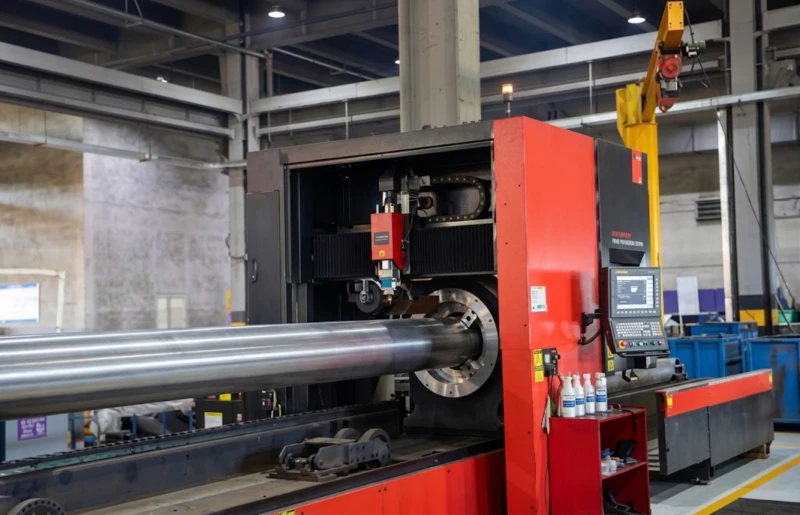 Robotic welding and automated laser cutting lines constructing precision round baler components